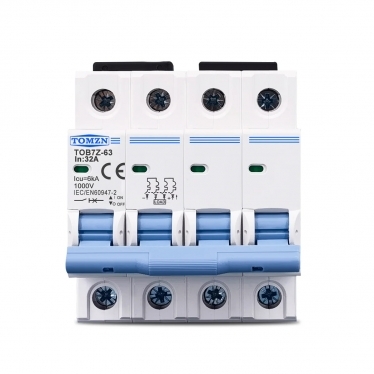 TOMZN 4P DC MCB 1000V, 16A, 20A, 32A, 63A, Direct Current Breaker